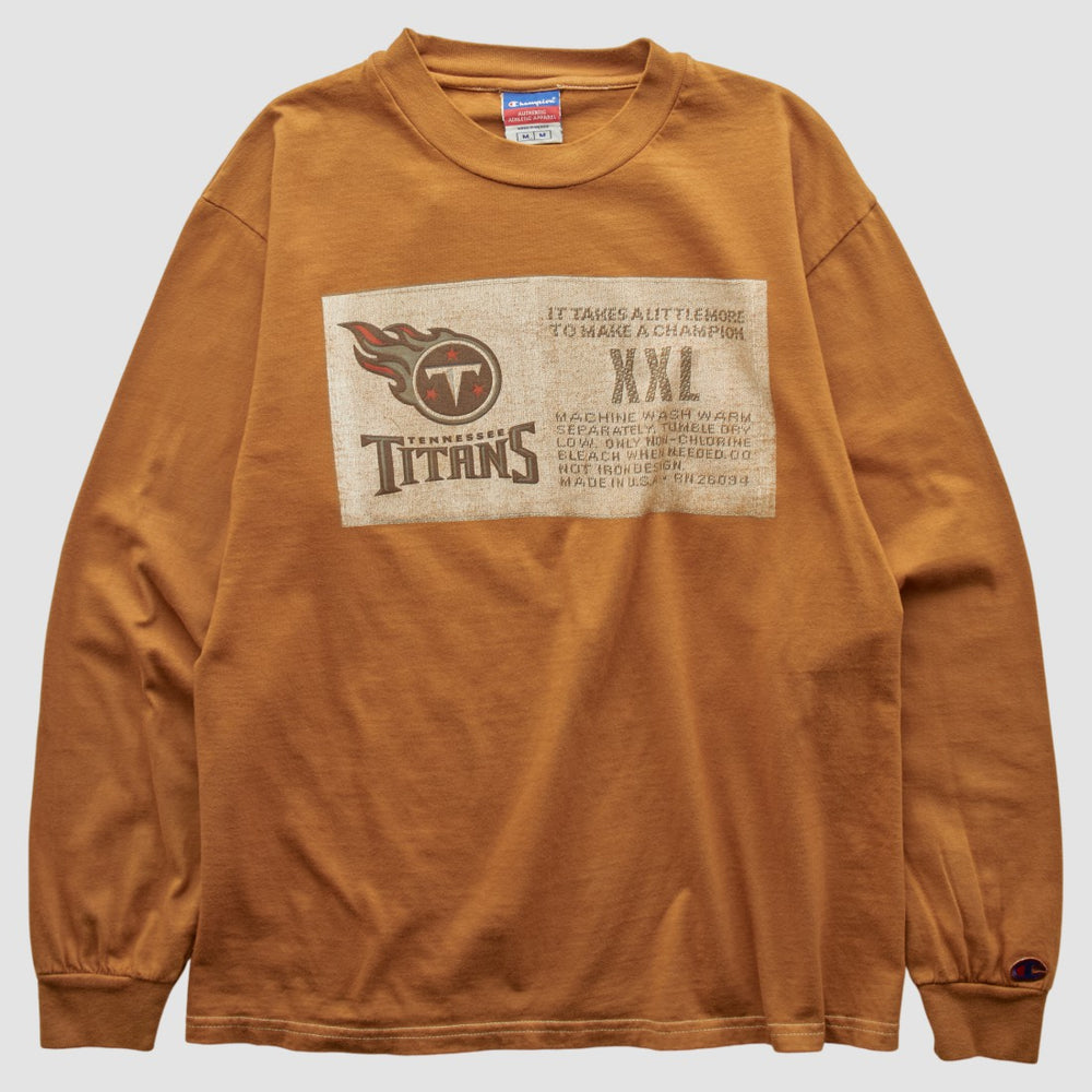 Tennessee Titans Champion 2000s Long Sleeve T-shirt Brown Vintage