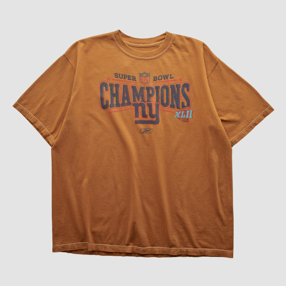New York Giants Reebok 2008 T-shirt Orange Vintage