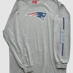 New England Patriots NFL 2000s Long Sleeve T-shirt Heather Gray Vintage