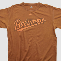 Baltimore Orioles Majestic 2009 T-shirt - Brown - M by Fanatics Real Vintage T-shirts