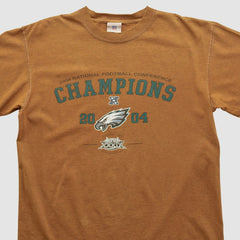 Philadelphia Eagles NFL 2004 T-shirt Brown Vintage