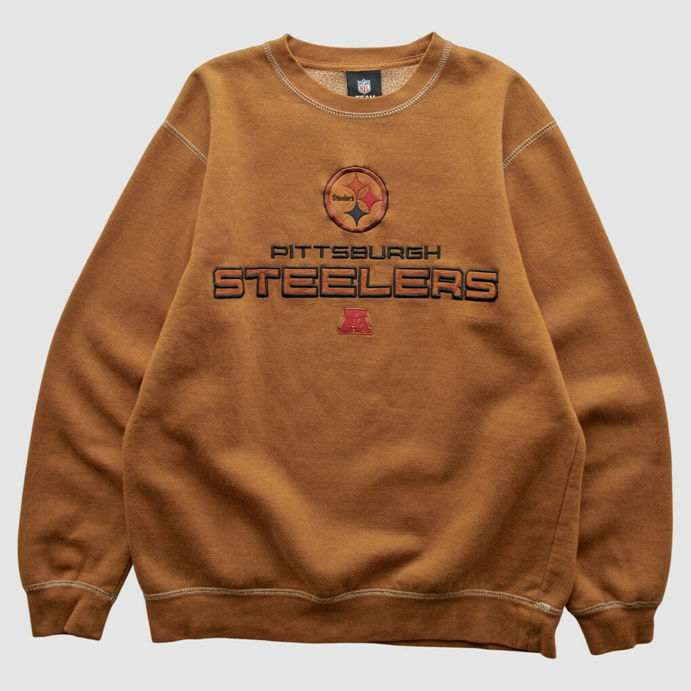 Pittsburgh Steelers Team Edition Apparel 2010s Pullover Sweatshirt Brown Vintage