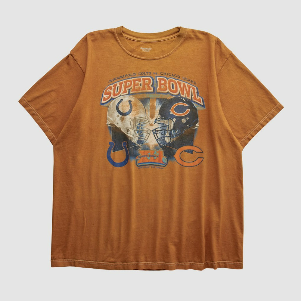 Superbowl XLI Reebok 2007 T-shirt Orange Vintage