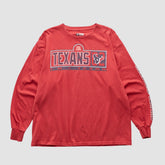 Houston Texans NFL 2000s Long Sleeve T-shirt Red Vintage