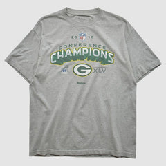 Green Bay Packers Reebok 2010 T-shirt Heather Gray Vintage