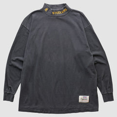 Pittsburgh Steelers 90s Long Sleeve T-shirt Charcoal Vintage