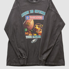 Philadelphia Eagles NFL 2008 Long Sleeve T-shirt Charcoal Vintage