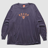 Chicago Bears NFL 2000s Long Sleeve T-shirt Navy Vintage