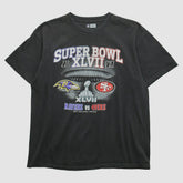 Superbowl XLVII NFL 2013 T-shirt Black Vintage