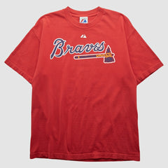 Atlanta Braves Majestic 2010 T-shirt - Red - L by Fanatics Real Vintage T-shirts