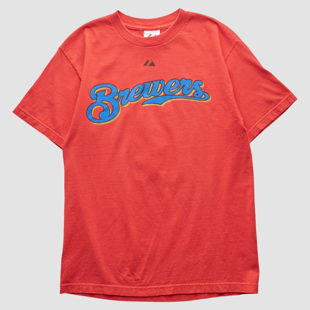 Milwaukee Brewers Majestic 2000s T-shirt - Red - M by Fanatics Real Vintage T-shirts