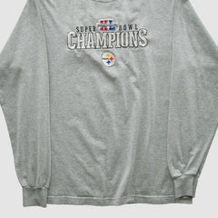 Pittsburgh Steelers Reebok 2006 Long Sleeve T-shirt Gray Vintage