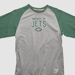New York Jets NFL 2000s Long Sleeve T-shirt Heather Gray Vintage