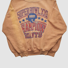 New York Giants Signal 1987 Pullover Sweatshirt Tan Vintage