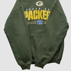 Green Bay Packers NFL 2000s Hooded Pullover Sweatshirt Green Vintage