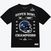 Seattle Seahawks Super Bowl LX Champions Helmet Arch T-Shirt Black