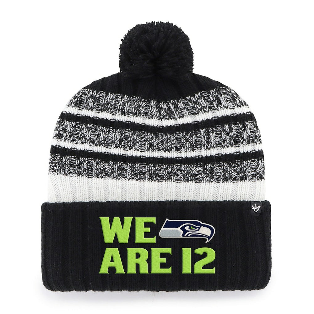 Seattle Seahawks '47 Local Cuffed Knit Hat with Pom Black
