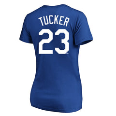 Kyle Tucker Los Angeles Dodgers Profile Women's Plus Size Name & Number V-Neck T-Shirt - Royal T-shirts