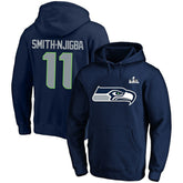 Jaxon Smith-Njigba Seattle Seahawks Super Bowl LX Champions Big & Tall Name & Number Fleece Hoodie College Navy