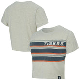 Detroit Tigers Concepts Sport Women's Birch Cropped T-Shirt - Cream T-shirts