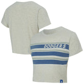 Los Angeles Dodgers Concepts Sport Women's Birch Cropped T-Shirt - Cream T-shirts