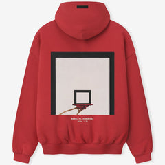 Philadelphia 76ers Fear of God x Barkley L. Hendricks Unisex 90's Hoodie Red