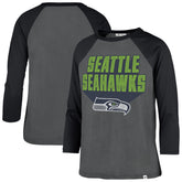 Seattle Seahawks '47 Women's Jetset Ava Raglan Long Sleeve T-Shirt Charcoal