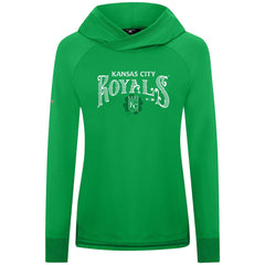Kansas City Royals Levelwear Women's St. Patrick's Day Slender Raglan Hoodie - Green Hoodies