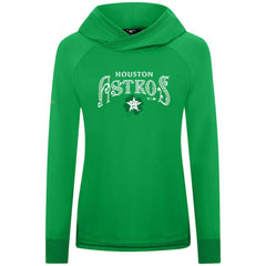 Houston Astros Levelwear Women's St. Patrick's Day Slender Raglan Hoodie - Green Hoodies