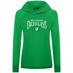 Baltimore Orioles Levelwear Women's St. Patrick's Day Slender Raglan Hoodie - Green Hoodies
