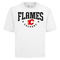 NHL Calgary Flames Levelwear Luxe Signature Knit T-Shirt - White