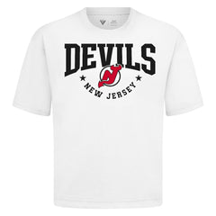 NHL New Jersey Devils Levelwear Luxe Signature Knit T-Shirt - White
