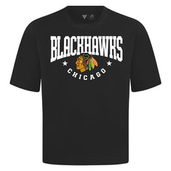 NHL Chicago Blackhawks Levelwear Luxe Signature Knit T-Shirt - Black
