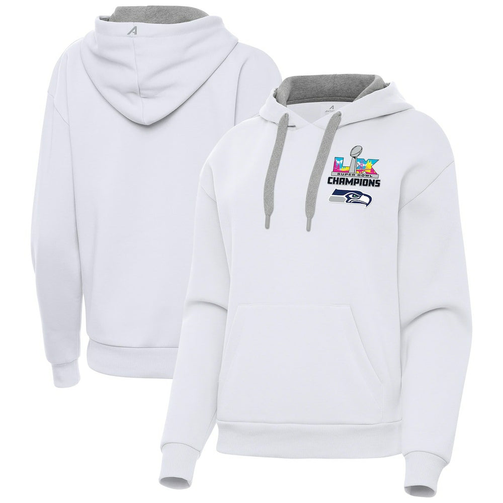 Seattle Seahawks Antigua Women's Super Bowl LX Champions Victory Hoodie White