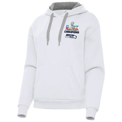 Seattle Seahawks Antigua Women's Super Bowl LX Champions Victory Hoodie White