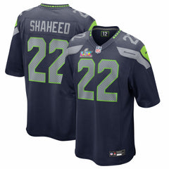 NFL Rashid Shaheed Seattle Seahawks Super Bowl LX Patch Game Jersey - College Navy