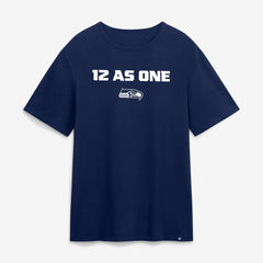 Seattle Seahawks Super Bowl LX 12 as One T-Shirt College Navy