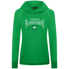 NHL Chicago Blackhawks Levelwear Women's St. Patrick's Day Slender Raglan Hoodie - Kelly Green