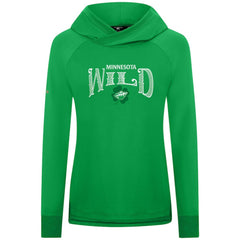 NHL Minnesota Wild Levelwear Women's St. Patrick's Day Slender Raglan Hoodie - Kelly Green