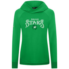 NHL Dallas Stars Levelwear Women's St. Patrick's Day Slender Raglan Hoodie - Kelly Green