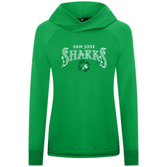 NHL San Jose Sharks Levelwear Women's St. Patrick's Day Slender Raglan Hoodie - Kelly Green