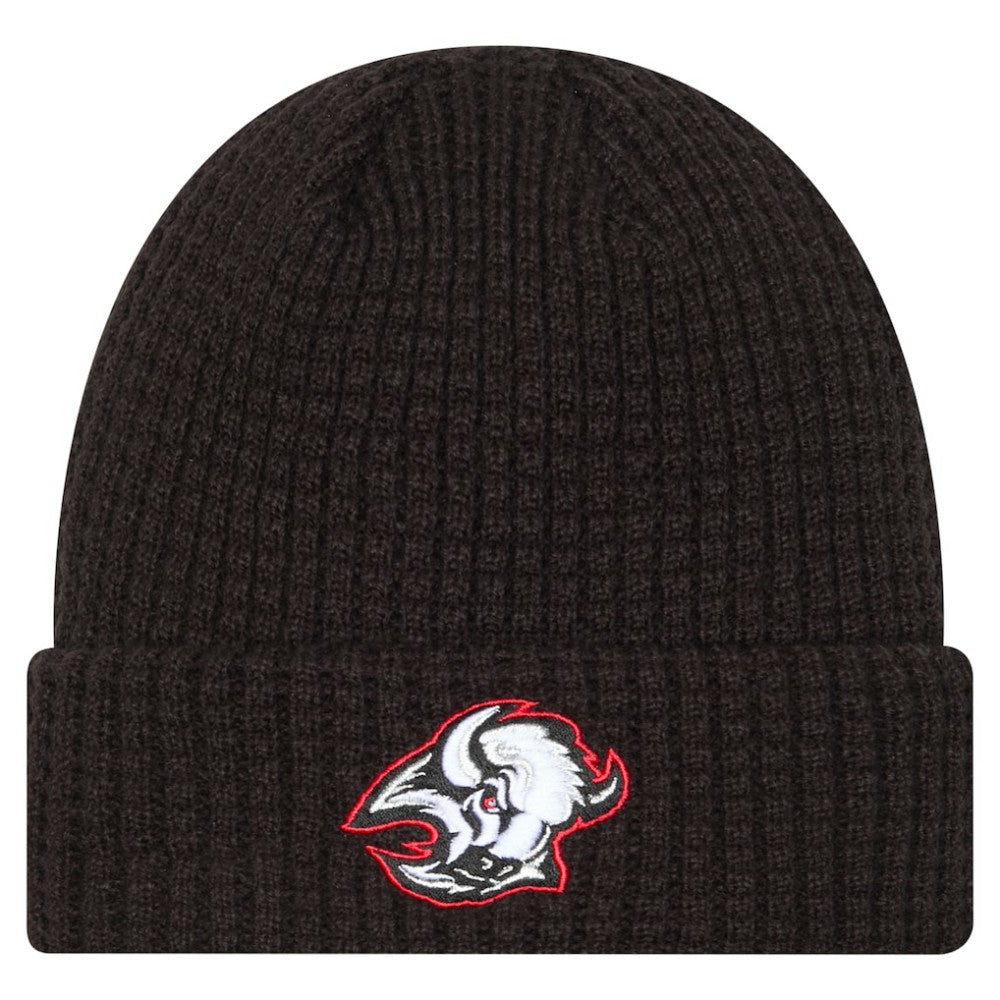 NHL Buffalo Sabres New Era Waffle Cuffed Knit Hat - Black