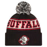 NHL Buffalo Sabres New Era Retro Cuffed Knit Hat with Pom - Black