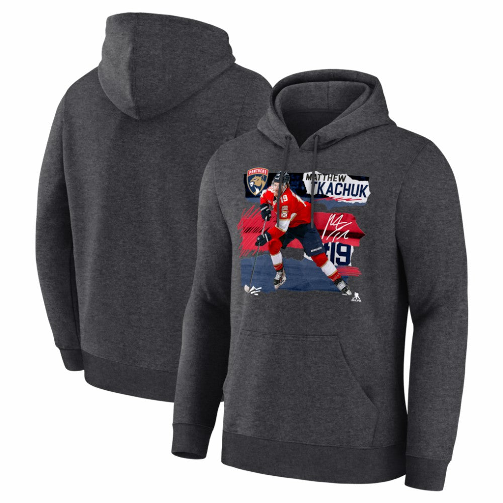 NHL Matthew Tkachuk Florida Panthers Fresh Ice Hoodie - Charcoal
