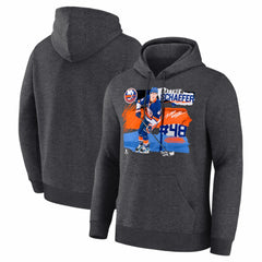 NHL Matthew Schaefer New York Islanders Fresh Ice Hoodie - Charcoal