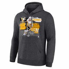 NHL Sidney Crosby Pittsburgh Penguins Fresh Ice Hoodie - Charcoal