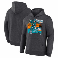NHL Macklin Celebrini San Jose Sharks Fresh Ice Hoodie - Charcoal