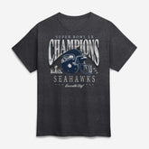 Seattle Seahawks Super Bowl LX Champions Big & Tall Prestigious Run T-Shirt Heather Charcoal