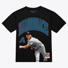 Randy Johnson Arizona Diamondbacks Mitchell & Ness Photo Arch Player Graphic T-Shirt - Black T-shirts