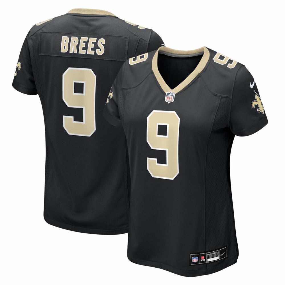 NFL Drew Brees New Orleans Saints Women's Team Game Jersey - Black